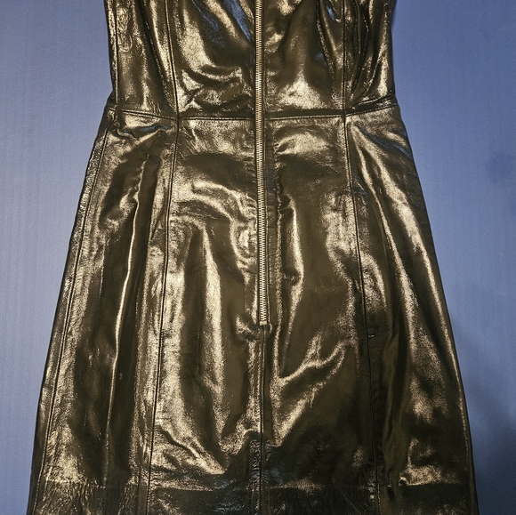 NWOT Reformation Veda Walter Leather Strapless Mini Dress - XS - Picture 7 of 9